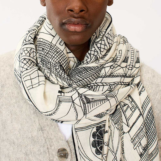 PARIS Scarf- White by Inouï Edition