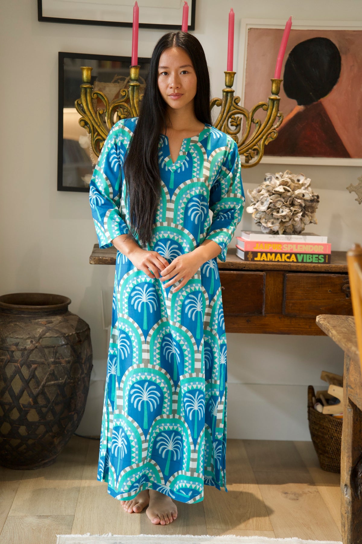 NICKI DRESS | PALM BLUE
