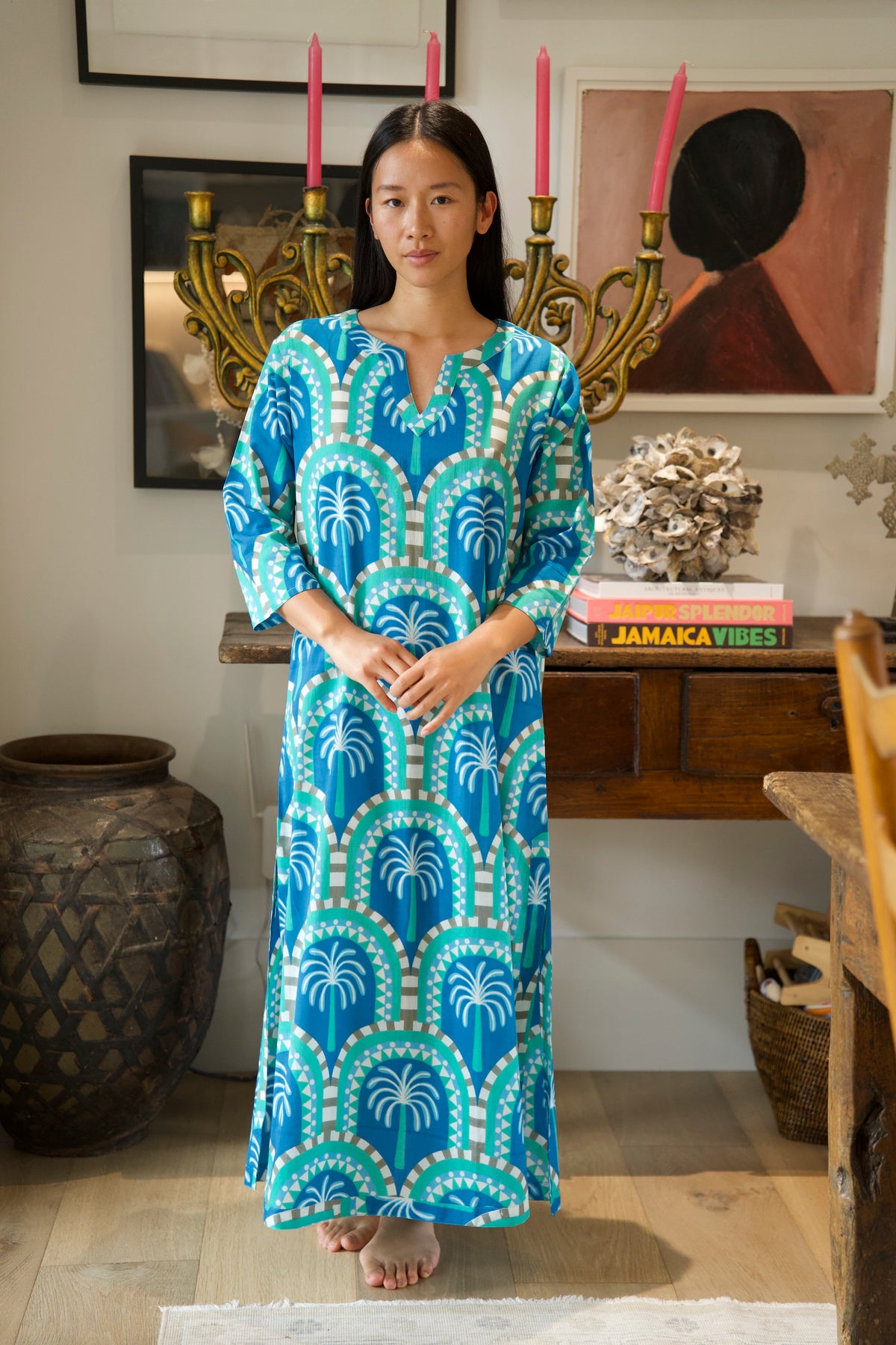 NICKI DRESS | PALM BLUE