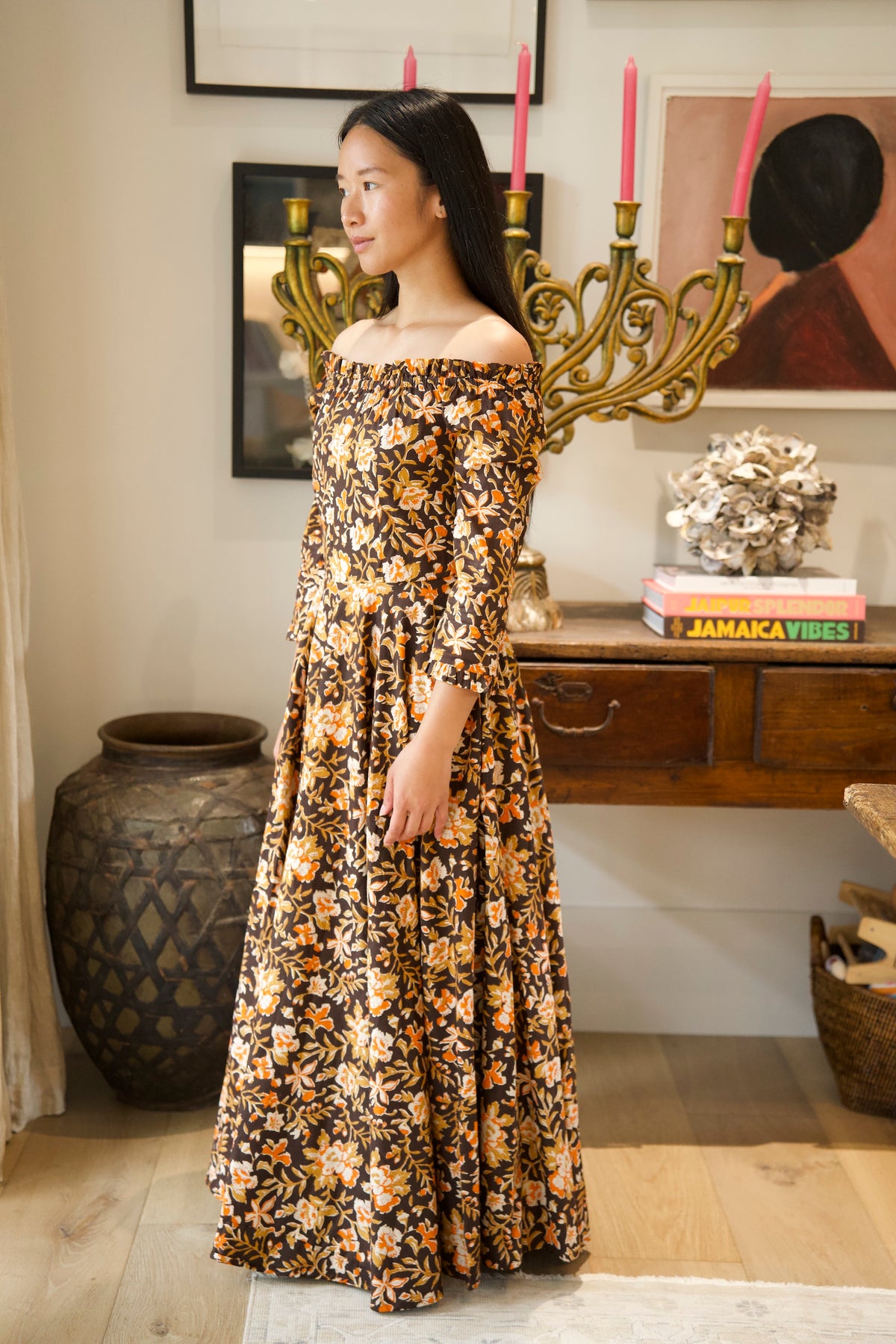 PALOMA DRESS | BROWN MARIGOLD