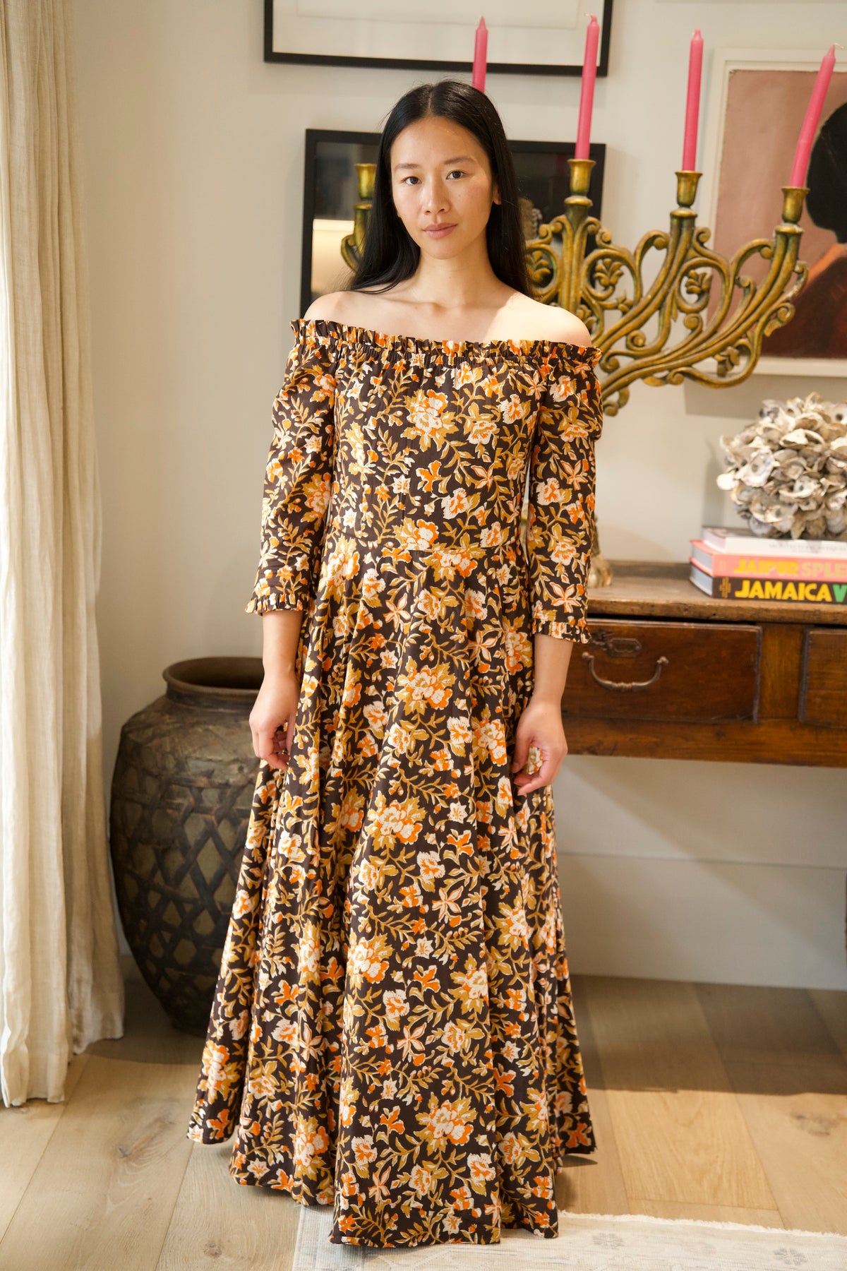 PALOMA DRESS | BROWN MARIGOLD