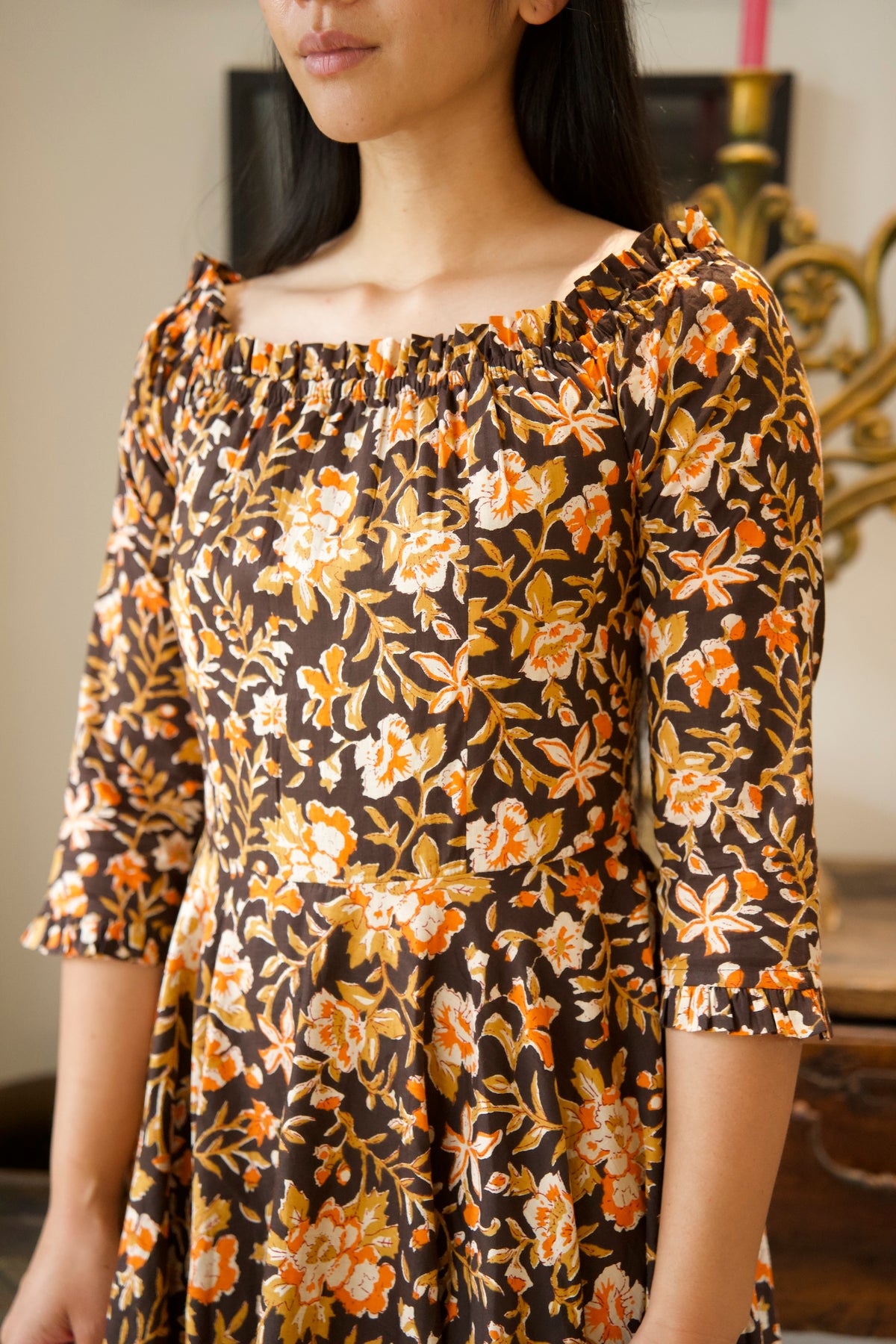 PALOMA DRESS | BROWN MARIGOLD