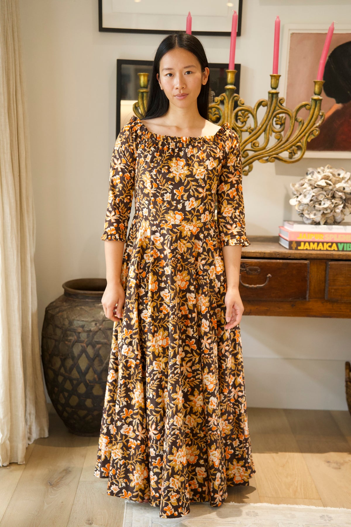 PALOMA DRESS | BROWN MARIGOLD