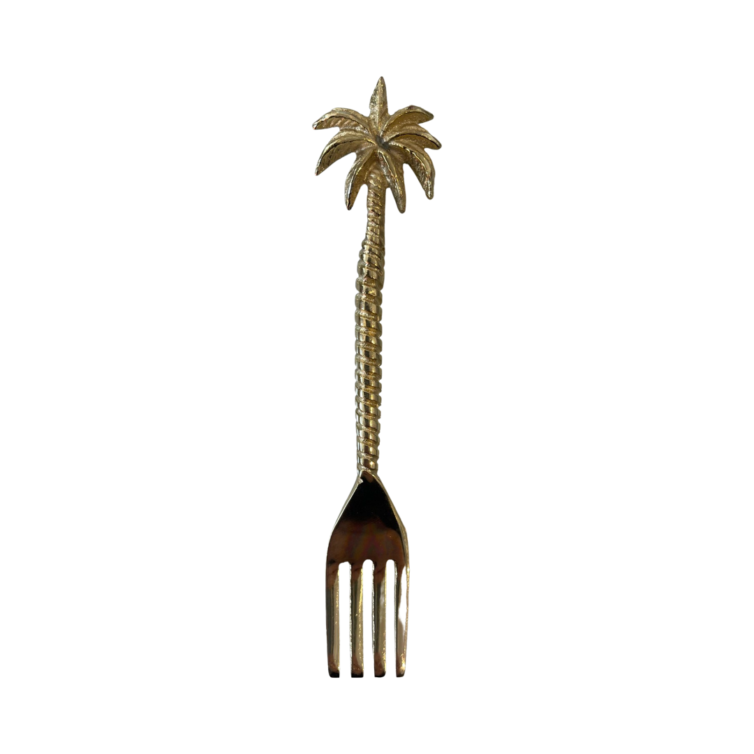 CONDIMENT PALM FORK | GOLD FINISH