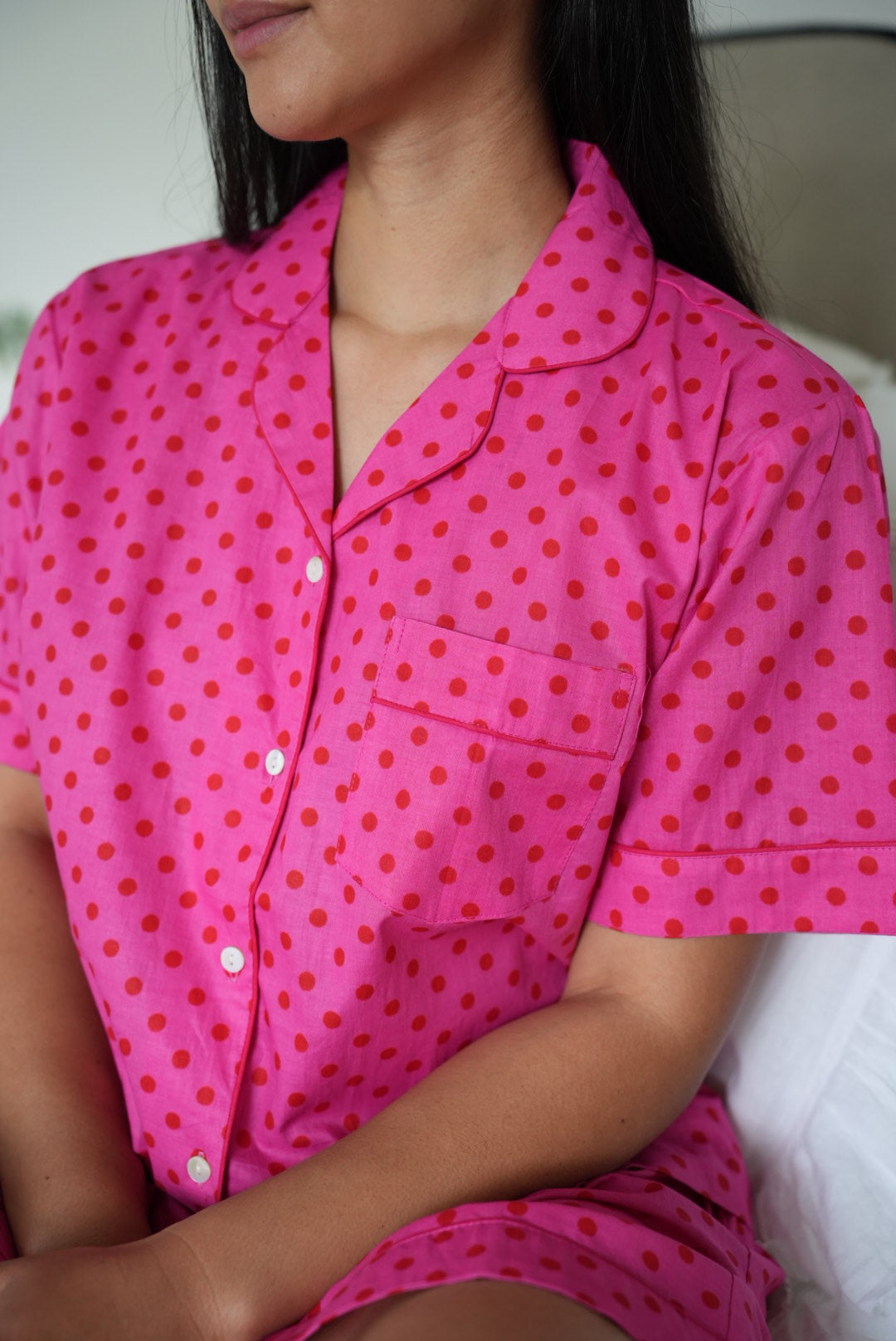 PYJAMAS | PINK RED POLKA DOT | SHORT