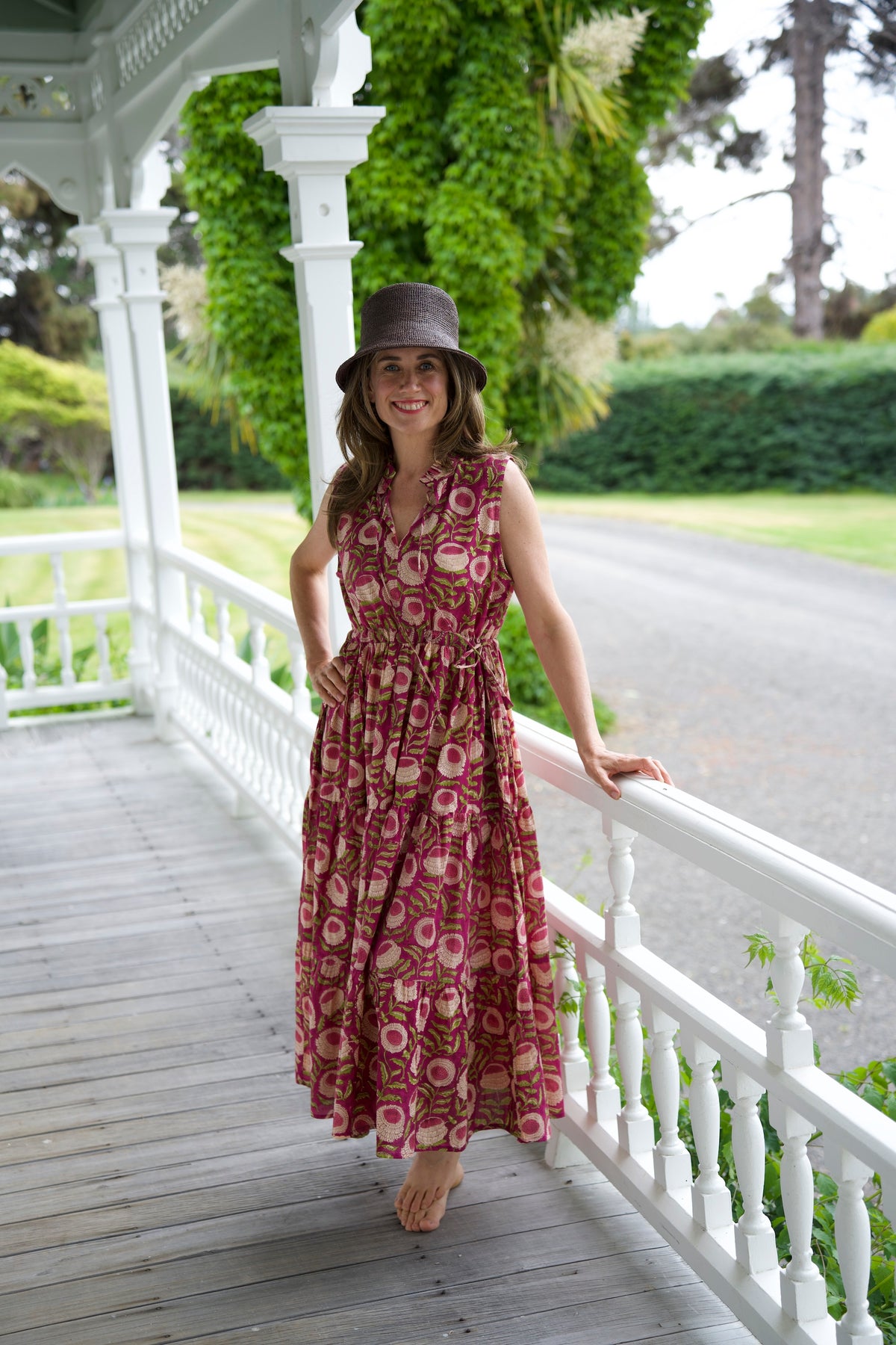 LUCIA DRESS | MAGENTA | FREE SIZE