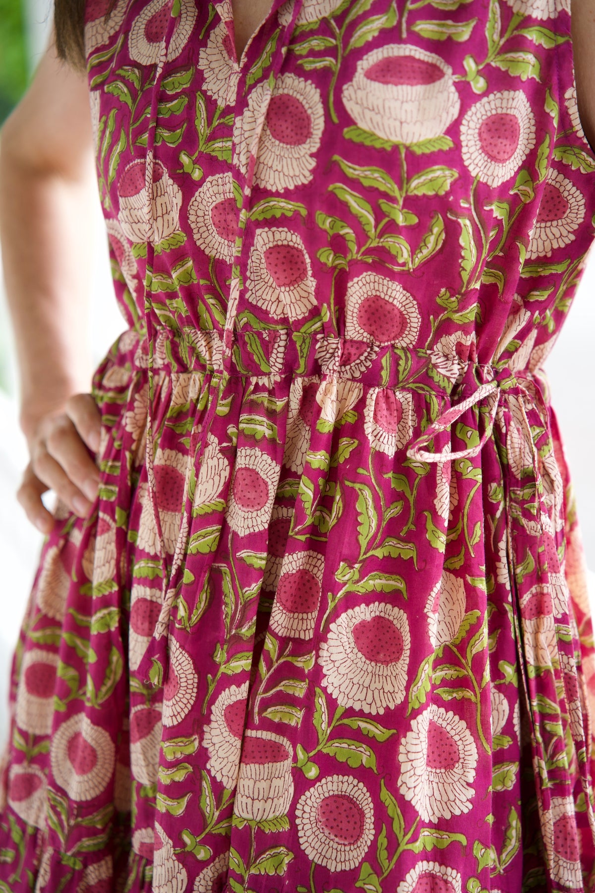 LUCIA DRESS | MAGENTA | FREE SIZE
