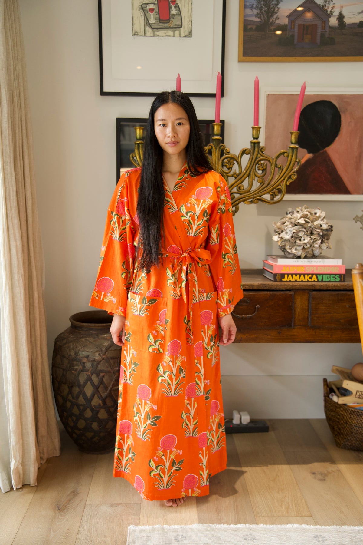COTTON ROBE | POPPY ORANGE