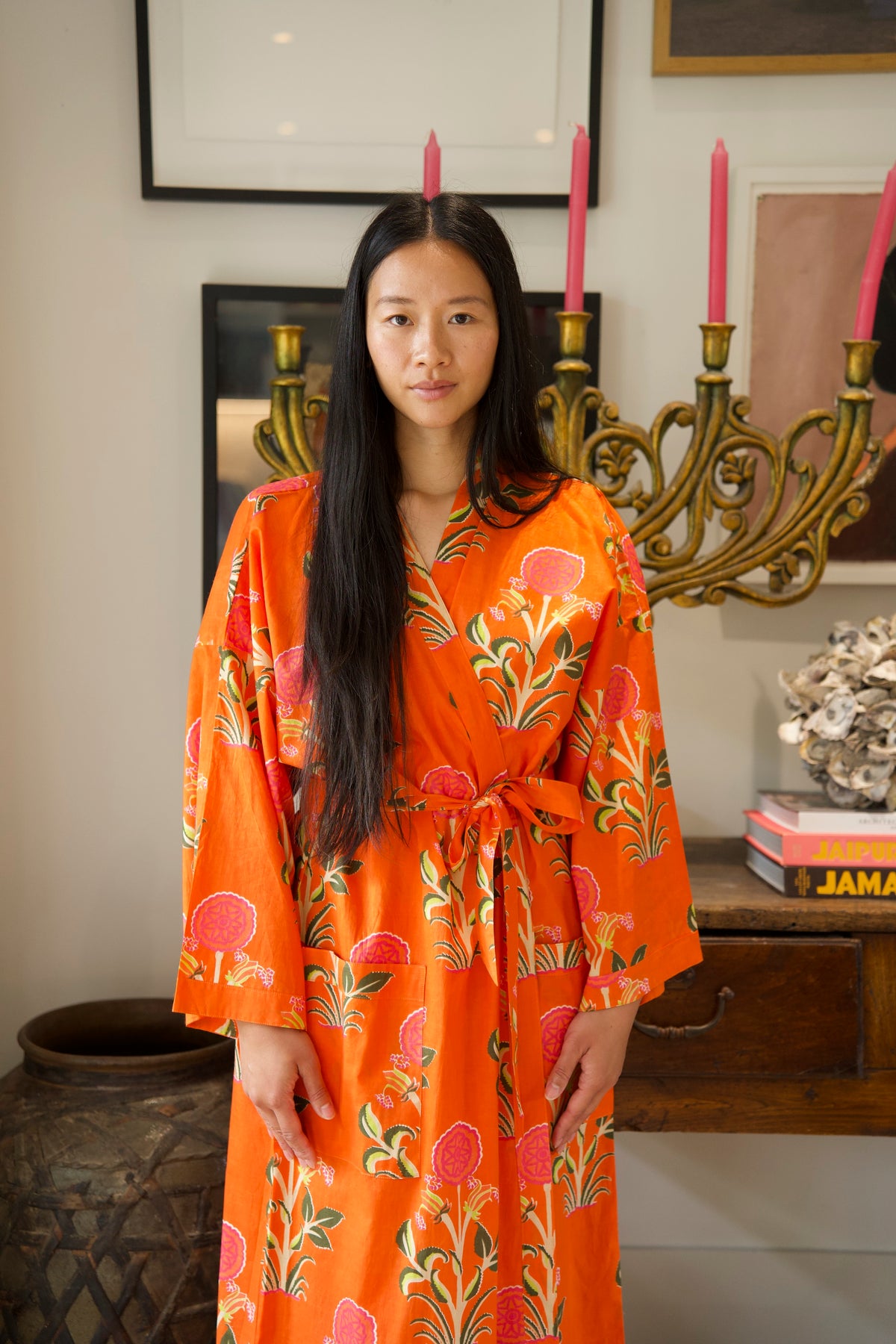 COTTON ROBE | POPPY ORANGE