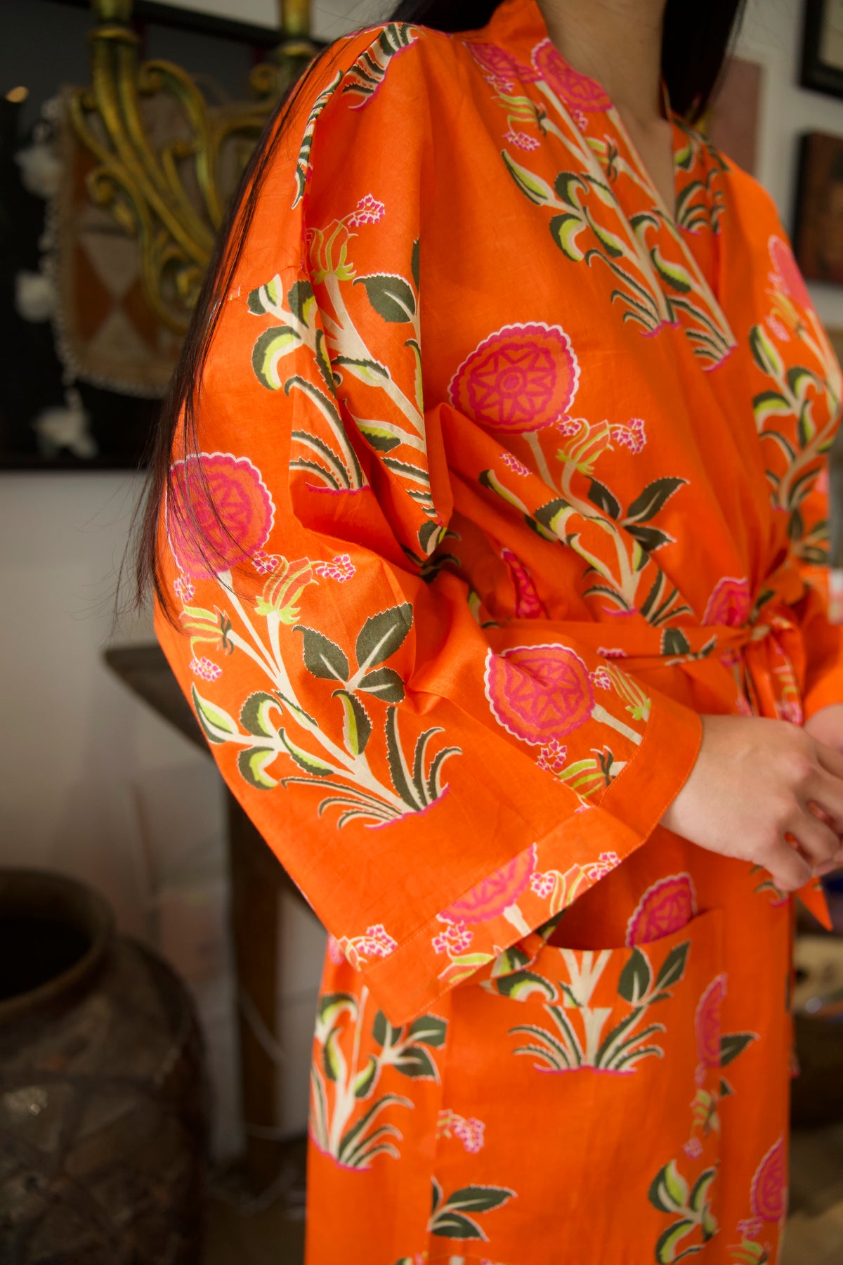 COTTON ROBE | POPPY ORANGE