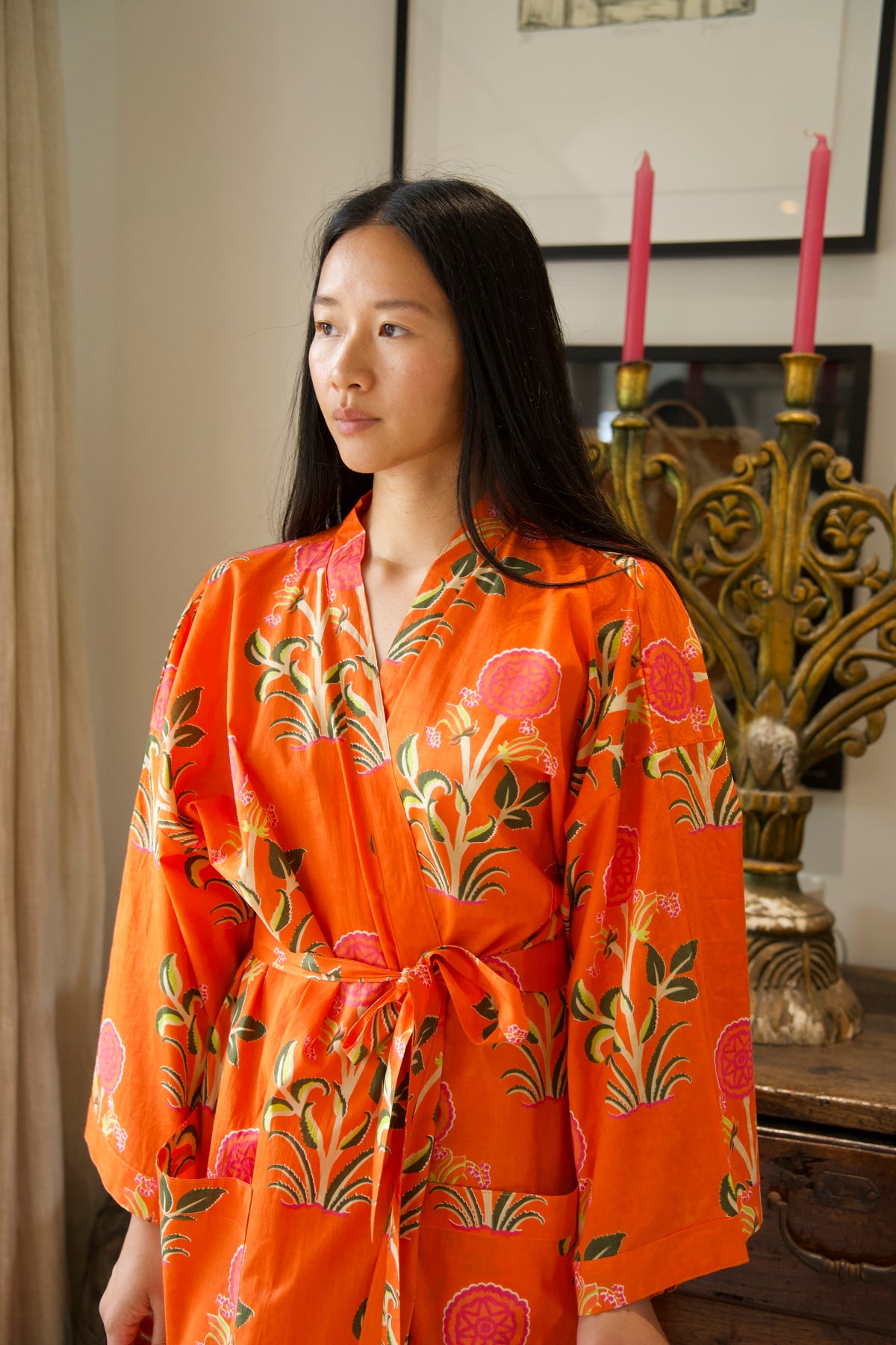 COTTON ROBE | POPPY ORANGE
