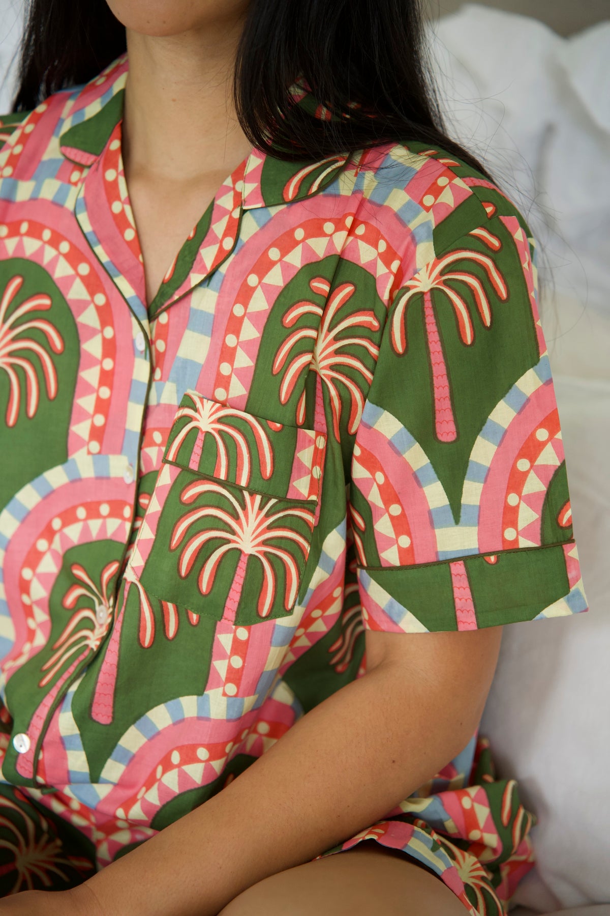 PYJAMAS | GREEN PALM | SHORT