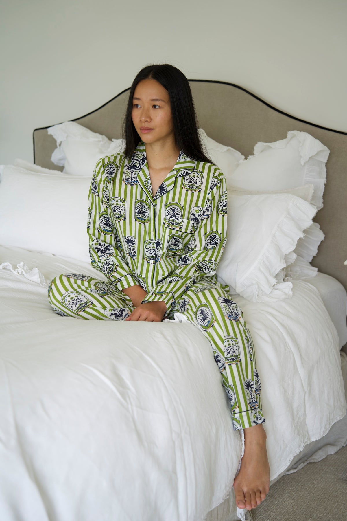 PYJAMAS | GREEN PALM | LONG