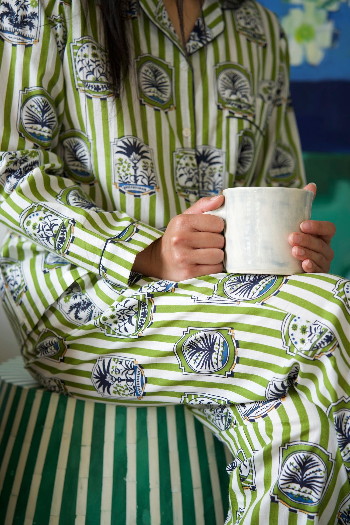 PYJAMAS | GREEN PALM | LONG