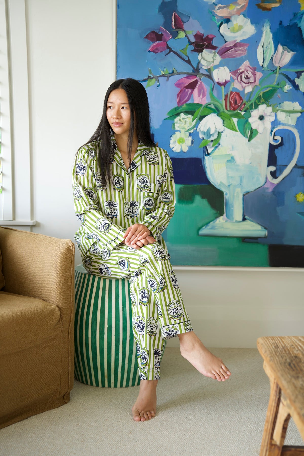 PYJAMAS | GREEN PALM | LONG