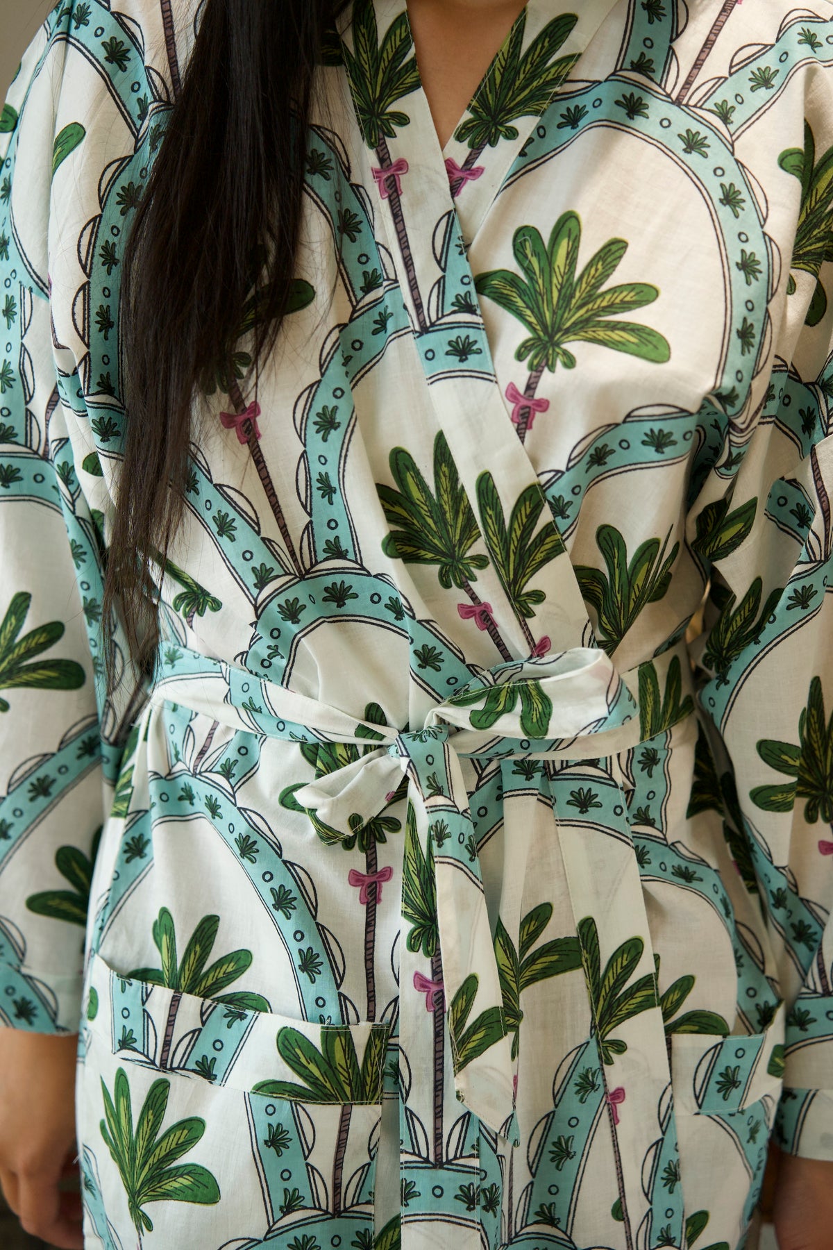 COTTON ROBE | PALM WHITE