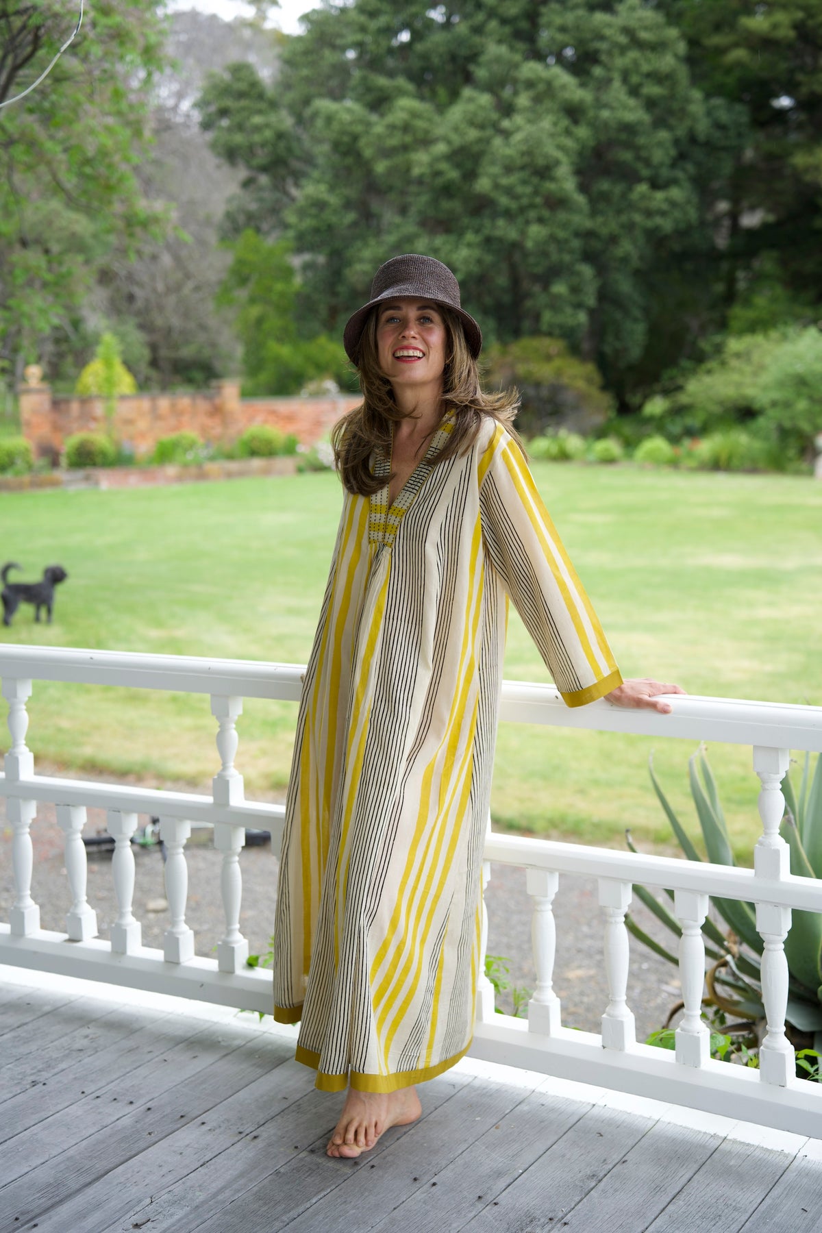 HARPER DRESS | MUSTARD | HAND BLOCK PRINT COTTON
